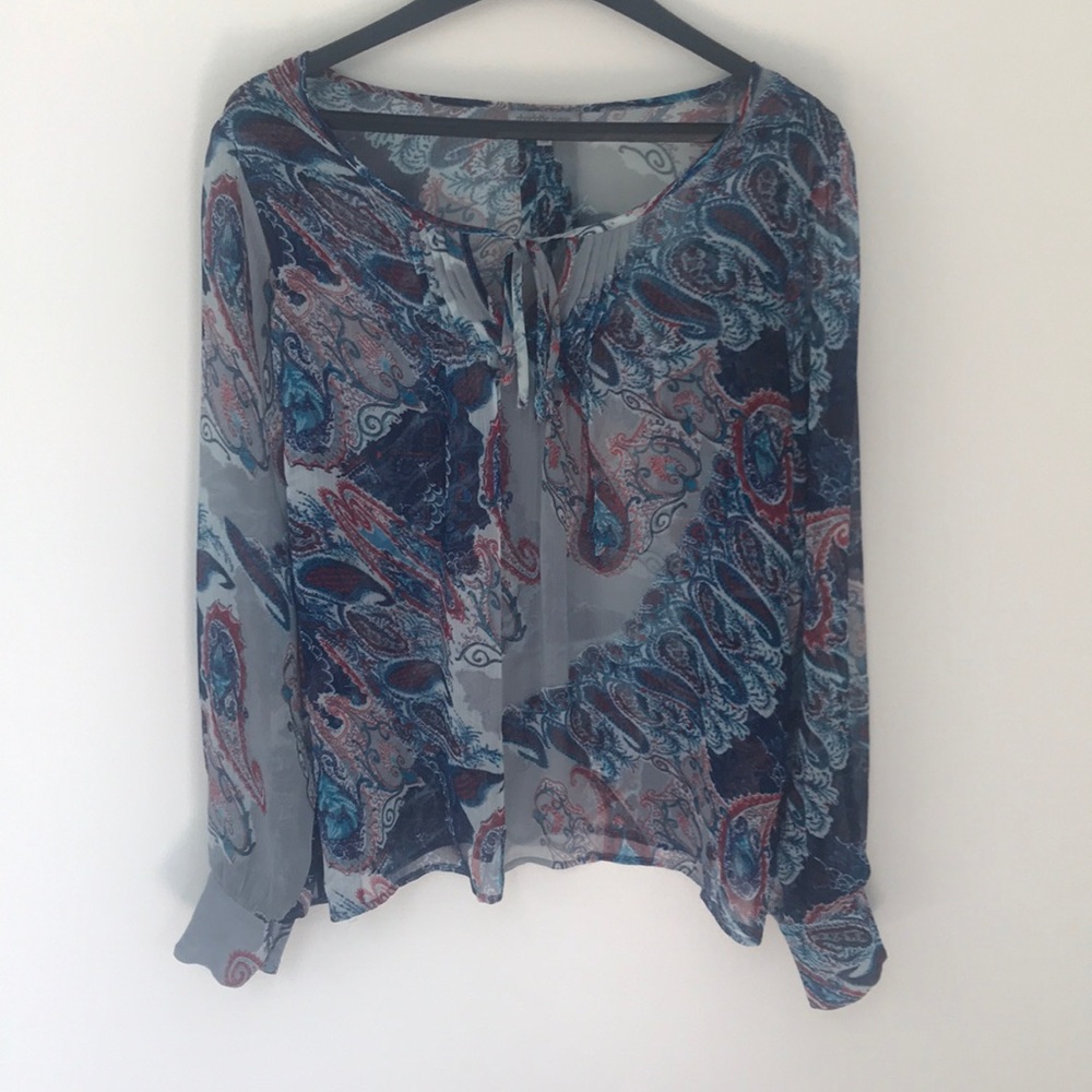Flowy long sleeve knit top
